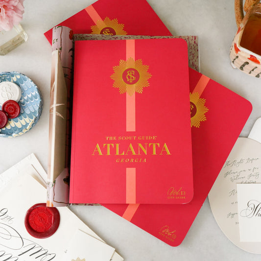 The Scout Guide Atlanta Volume 13, red cover with light pink stripe, gold foil title and TSG Medallion logo