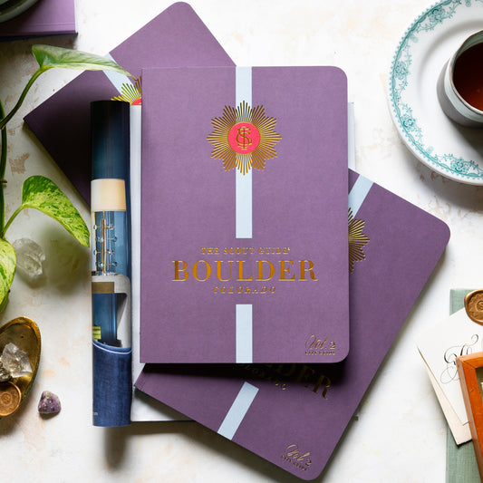 The Scout Guide Boulder Volume 3, mauve purple cover with light blue stripe, gold foil title and TSG Medallion logo