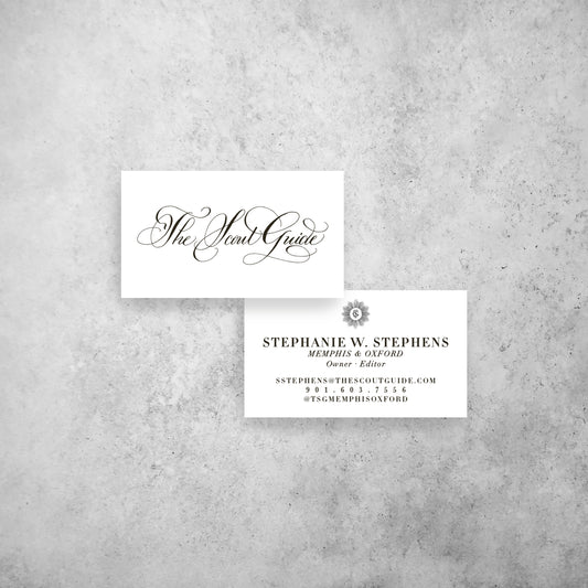 Horizontal Script Business Card