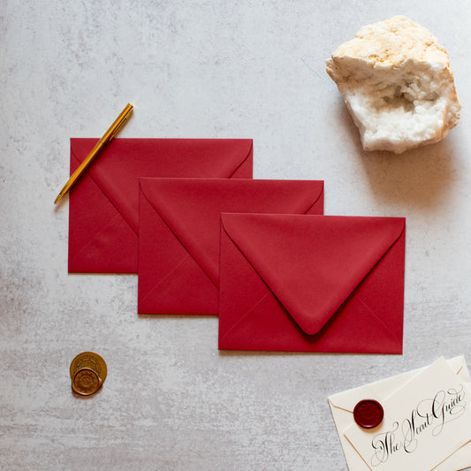 5x7 Envelopes red