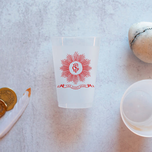 Medallion Frosted Plastic Cups