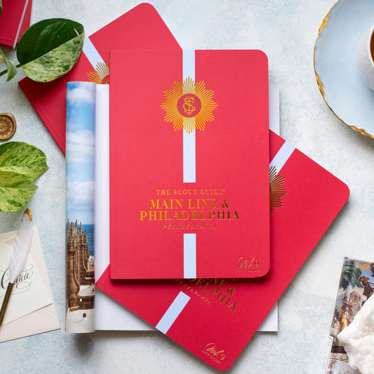 The Scout Guide Mainline & Philadelphia Volume 9, red cover with white stripe, gold foil title and TSG Medallion logo