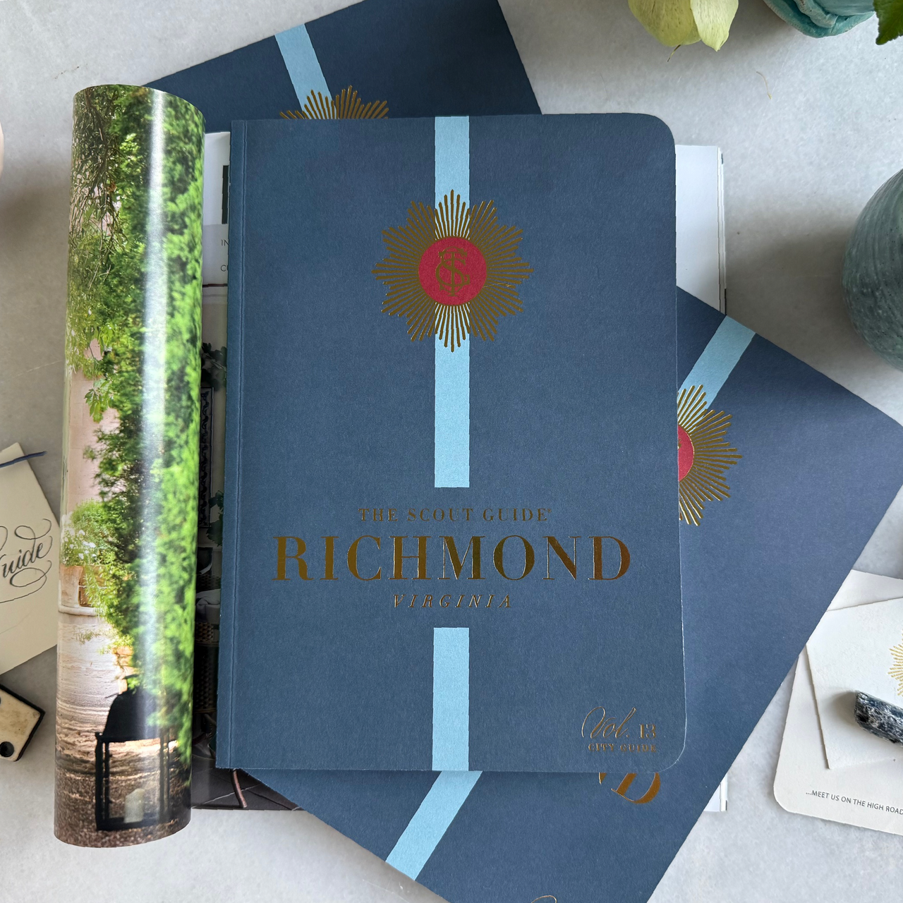 The Scout Guide Richmond Volume 13, dark blue cover with light blue stripe, gold foil title and TSG Medallion logo