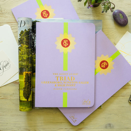 The Scout Guide Triad Volume 11, light purple cover with neon green stripe, gold foil title and TSG Medallion logo