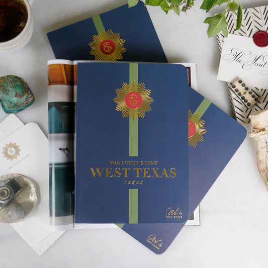 The Scout Guide West Texas Volume 4, navy cover with light blue stripe, gold foil title and TSG Medallion logo