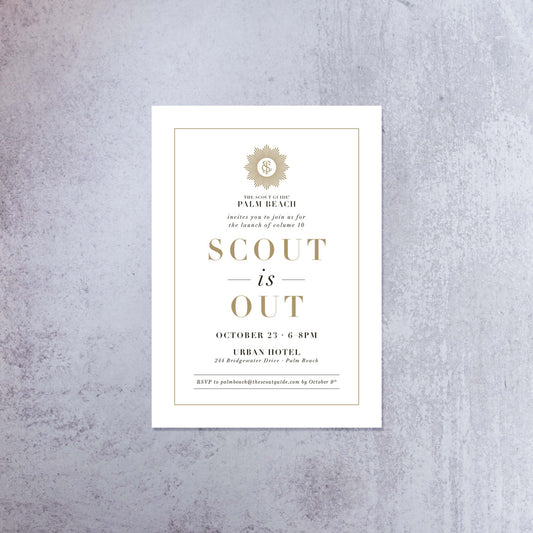 Centered Scout Is Out Invitation