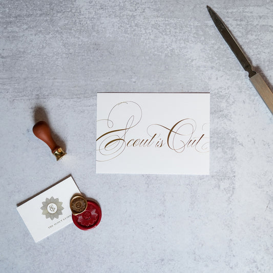 Script Scout is Out Foil Invitation
