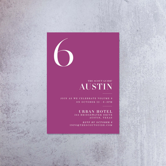 Modern Number Invitations