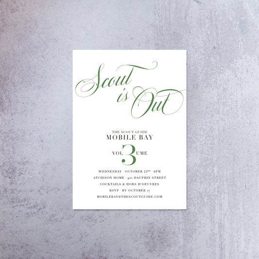 Script Scout Is Out Invitation Vertical