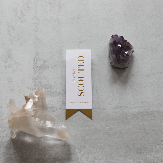 Banner Bookmark, We've Been Scouted, gold foil